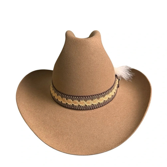 Vintage Stetson 7 3/8 5X Brown Cowboy Hat - Picture 7 of 16